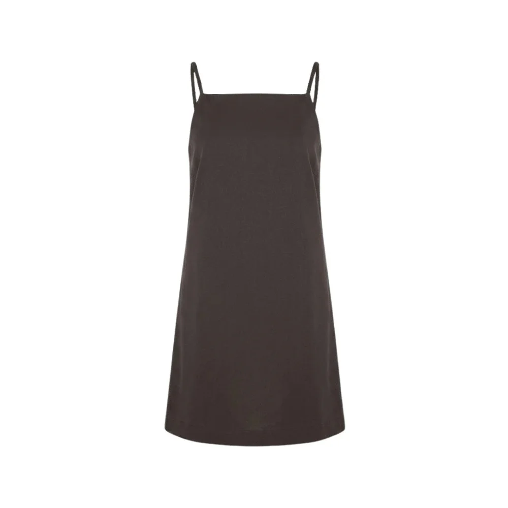 TUCKERNUCK Chocolate Satin Lara Mini Dress Size 6 NWT Retail $198 Tuckernuck